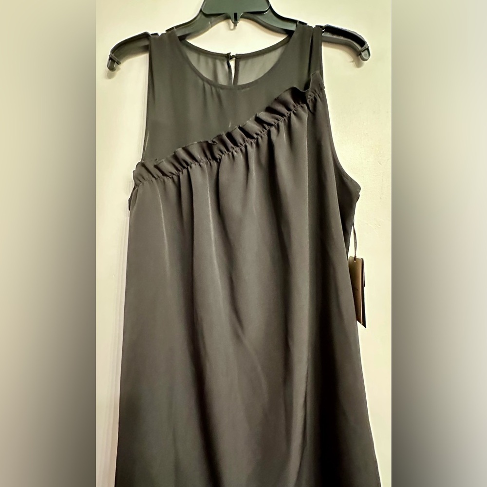 Halogen Mixed Media Ruffle Shift Dress